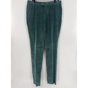 Hiltl Mens Corduroy Trousers Sea‎ Green Teal Wide Wale Pants Size 35/38 NEW